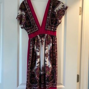 Paisley print mini dress